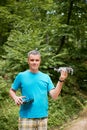 Man operating drone using remote controller. Royalty Free Stock Photo