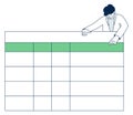 Man organizing time with personal planner sheet paper