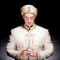 Man in oriental costume Royalty Free Stock Photo