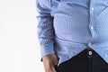 Man with overweight big fat belly chubby Royalty Free Stock Photo