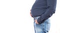 Man overweight and big fat belly Royalty Free Stock Photo