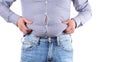 Man overweight and big fat belly Royalty Free Stock Photo