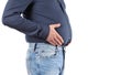 Man overweight and big fat belly Royalty Free Stock Photo