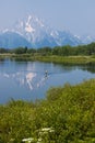 Man on a Paddle Board at Grand Teton National Park Royalty Free Stock Photo