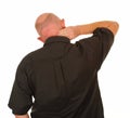 Man with painful neck Royalty Free Stock Photo