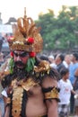 Man in traditional costume at New Years Eve (march 2015), Bali, Indonesia Royalty Free Stock Photo