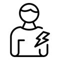 Man panic attack icon outline vector. Mental fear Royalty Free Stock Photo