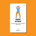 Man Panic Attack In Public Place Outdoor Vector Royalty Free Stock Photo