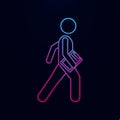 Man with paper folder nolan icon. Simple thin line, outline vector of male bag and luggage icons for ui and ux, website or mobile Royalty Free Stock Photo