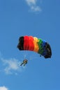 The man-parachutist under parachute