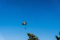 A man parasailing over the bay of Kotor Royalty Free Stock Photo