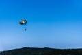 A man parasailing over the bay of Kotor Royalty Free Stock Photo