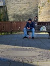 Man on a Park Bench in Bordeaux