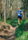 Man participating in trail race Royalty Free Stock Photo
