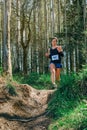 Man participating in trail race Royalty Free Stock Photo