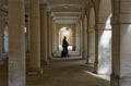 Temple, London, England: colonnade pillars