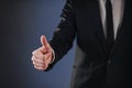 A man passing by using biometric fingerprint Royalty Free Stock Photo
