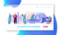 Man Patient Check Xray Mri Health Landing Page. Medical Radiology Screen Machine X Ray Radiation Chest Checkup. Bone Scanner Royalty Free Stock Photo