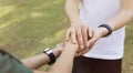 Selective focus of man patient talking with female therapist in  Healthcare concept of professional psychologist doctor consult Royalty Free Stock Photo