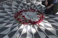 Man pays tribute to john lennon on mosaic memorial in central pa
