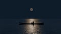 Moonlit Canoe: Mesmerizing Optical Illusion Inspired By Dansaekhwa And Chiaroscuro