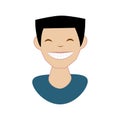 man with perfect teeth vector illustration