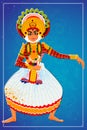 Man performing Kutiyattam classical dance of Kerala, India Royalty Free Stock Photo