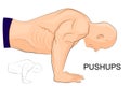 The man performing push-UPS Royalty Free Stock Photo