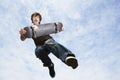 Man Performing Trick On Skateboard Royalty Free Stock Photo