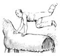 Vaulting horse vintage illustration Royalty Free Stock Photo