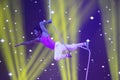 A man performs acrobatic stunt, Mystic India 2013