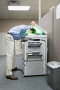 Man photocopying his head Royalty Free Stock Photo