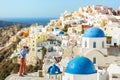 Man photographer on Santorini Royalty Free Stock Photo