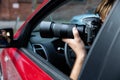 Man Photographing With SLR Camera Royalty Free Stock Photo