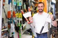 Man picking horticultural sundry Royalty Free Stock Photo