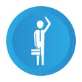 Man pictogram cartoon Royalty Free Stock Photo