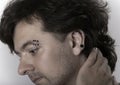 Man with piercings Royalty Free Stock Photo