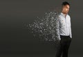 Man with pixel dispersion effect