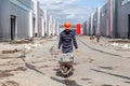 Man Placing Paving Stones