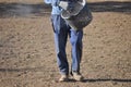 Man planting grass