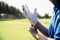 Man play outdoor golf sport activity