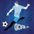 Man play soccer Royalty Free Stock Photo