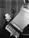 Man playing accordion Royalty Free Stock Photo