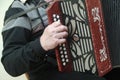 Man playing an accordion Royalty Free Stock Photo