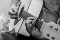 Man Playing Acoustic Guitar. Royalty Free Stock Photo