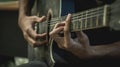 Man playing acoustic guitar Royalty Free Stock Photo