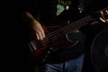 Man playing an bass guitar Royalty Free Stock Photo