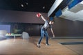 Man playing bowling Royalty Free Stock Photo