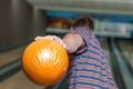 Man playing bowling Royalty Free Stock Photo