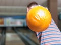 Man playing bowling Royalty Free Stock Photo